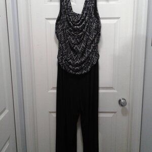 RM Richards Woman Black w/ Silver Jumpsuit  22W